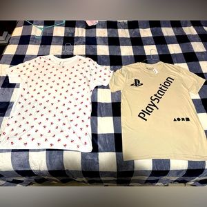 New Set of 2 PlayStation Branded T-Shirts 1 Large / 1 Medium